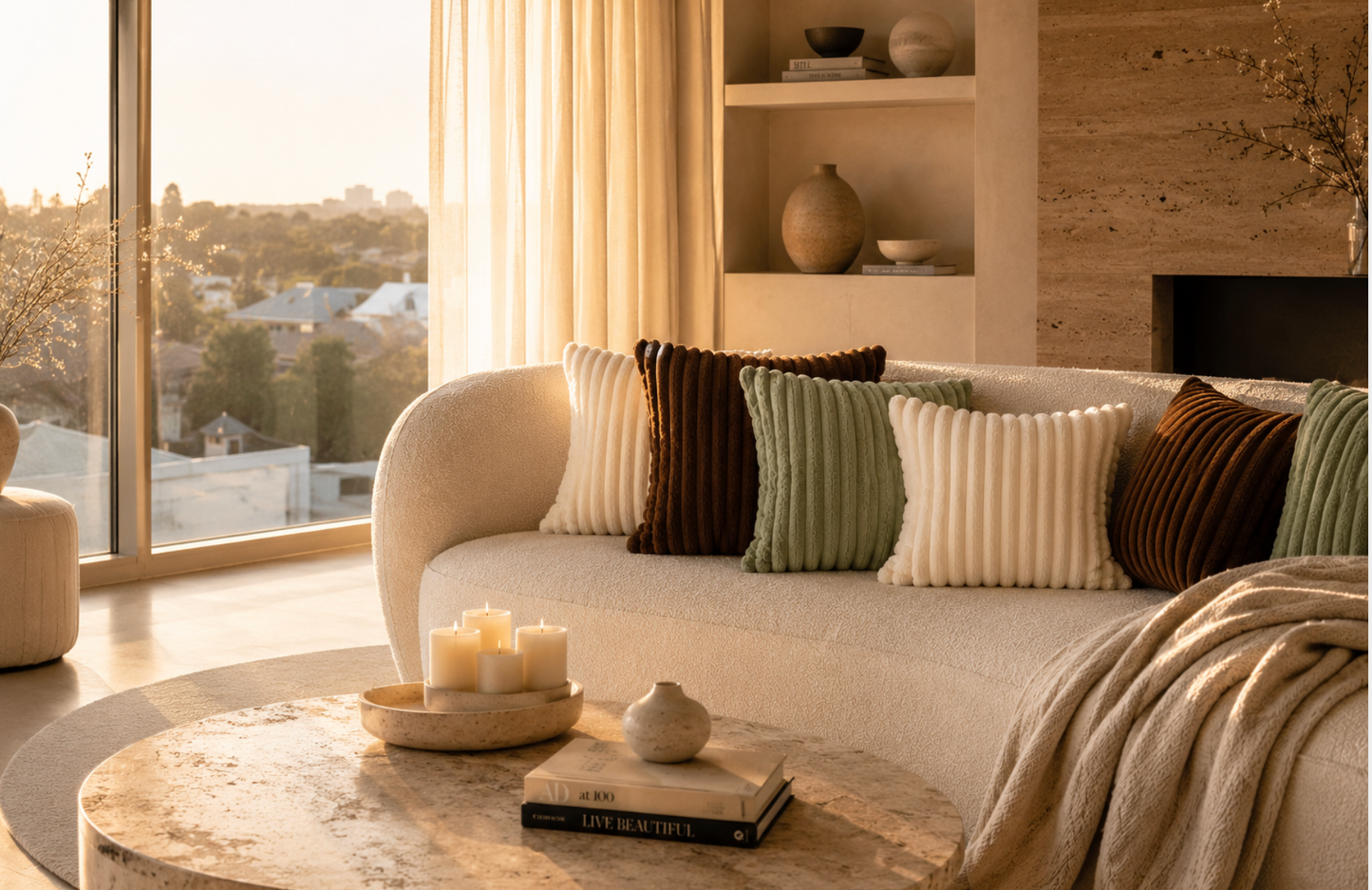 Sagea Ribbed Cushion