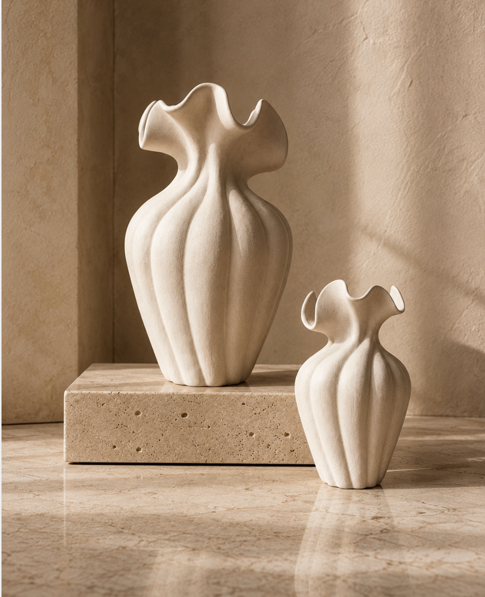 Aluna Sculpt Vase Set