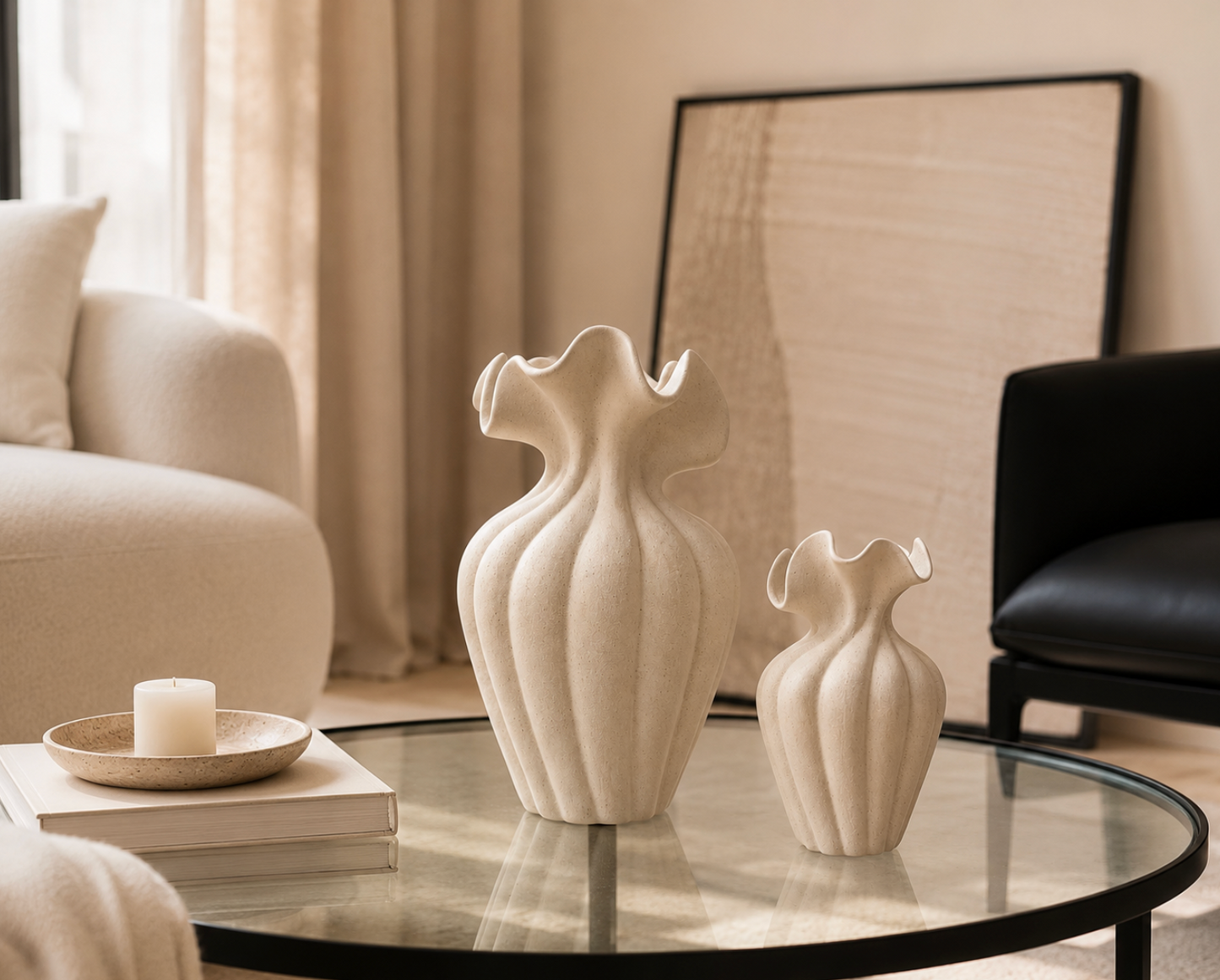 Aluna Sculpt Vase Set