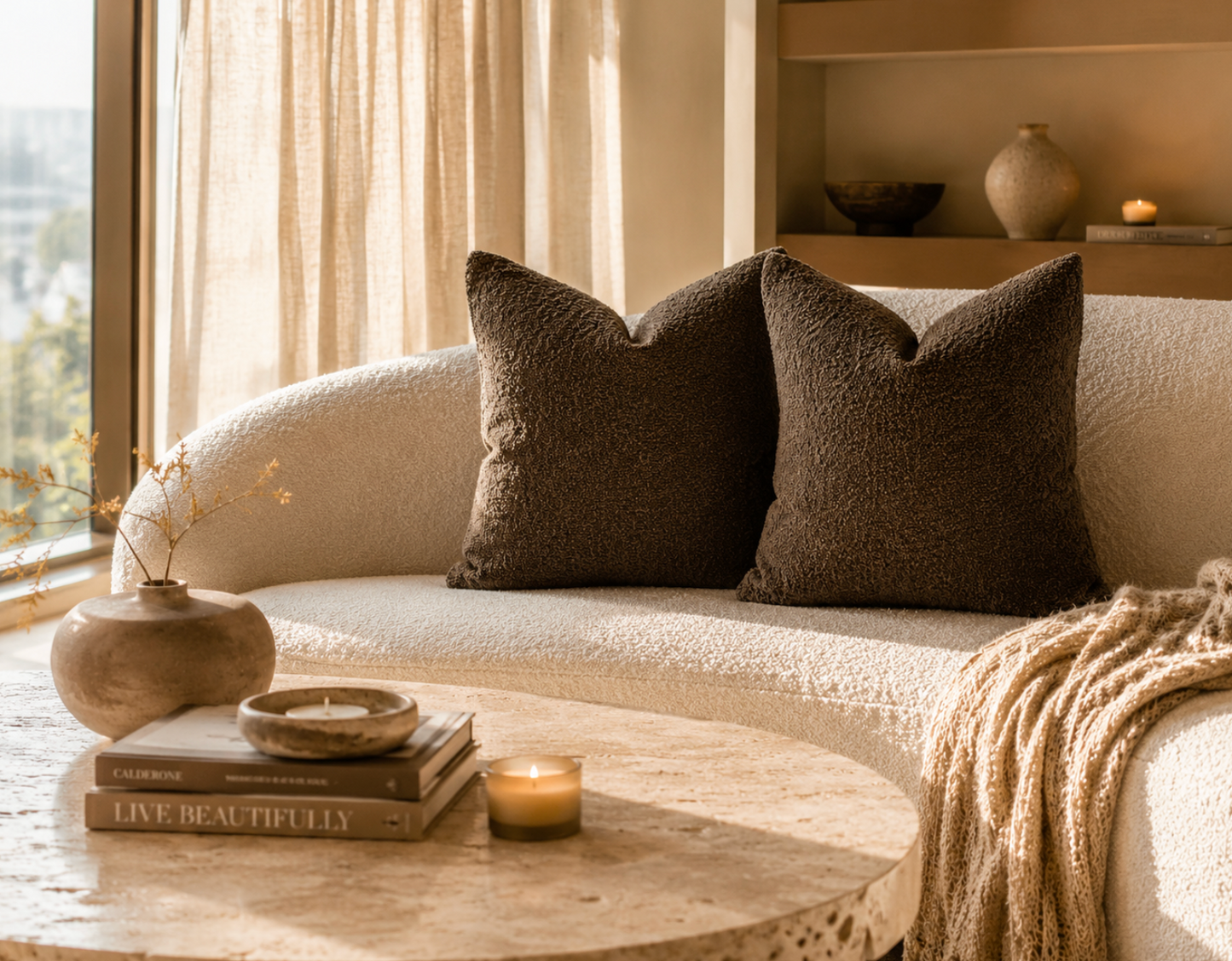 Lunor Bouclé Cushion