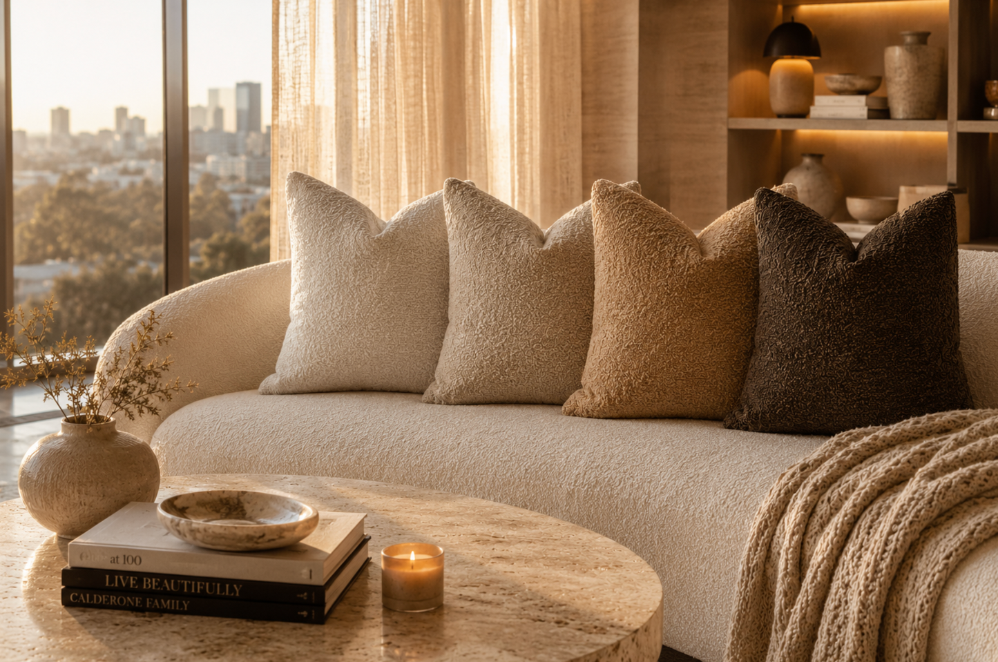 Lunor Bouclé Cushion