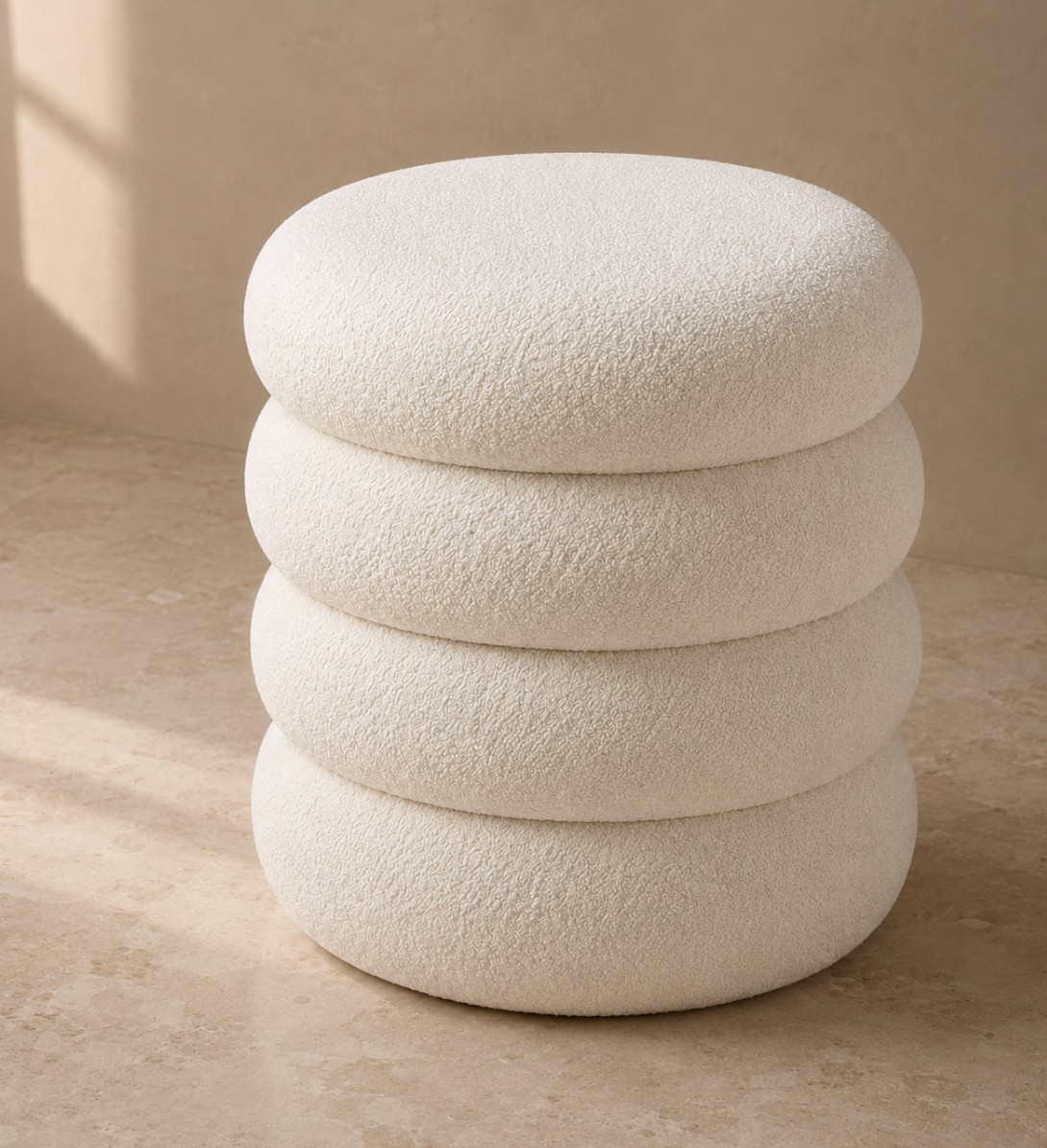 Velune Bouclé Ottoman