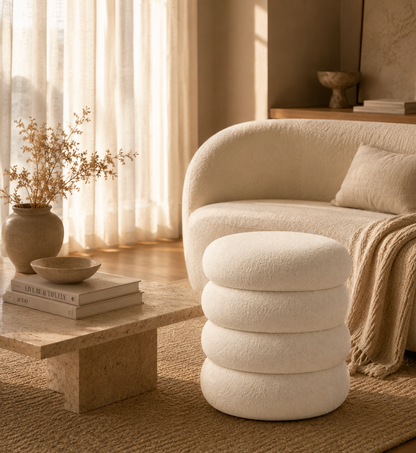 Velune Bouclé Ottoman