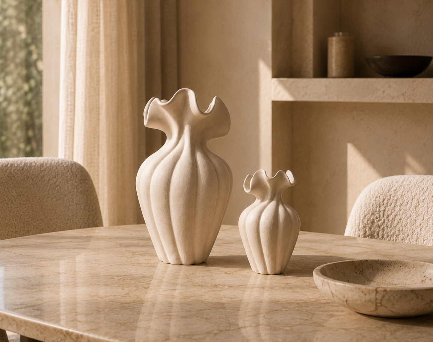 Aluna Sculpt Vase Set