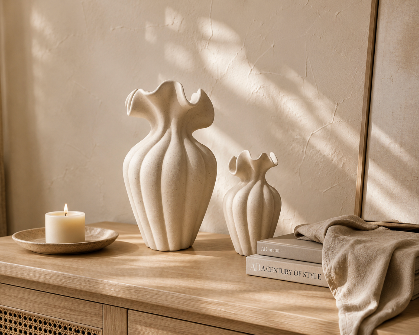 Aluna Sculpt Vase Set