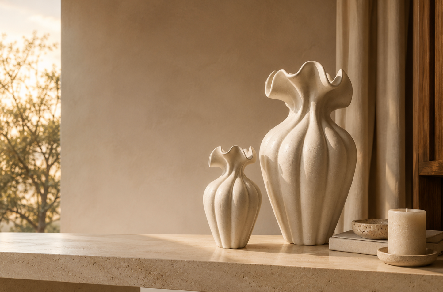 Aluna Sculpt Vase Set