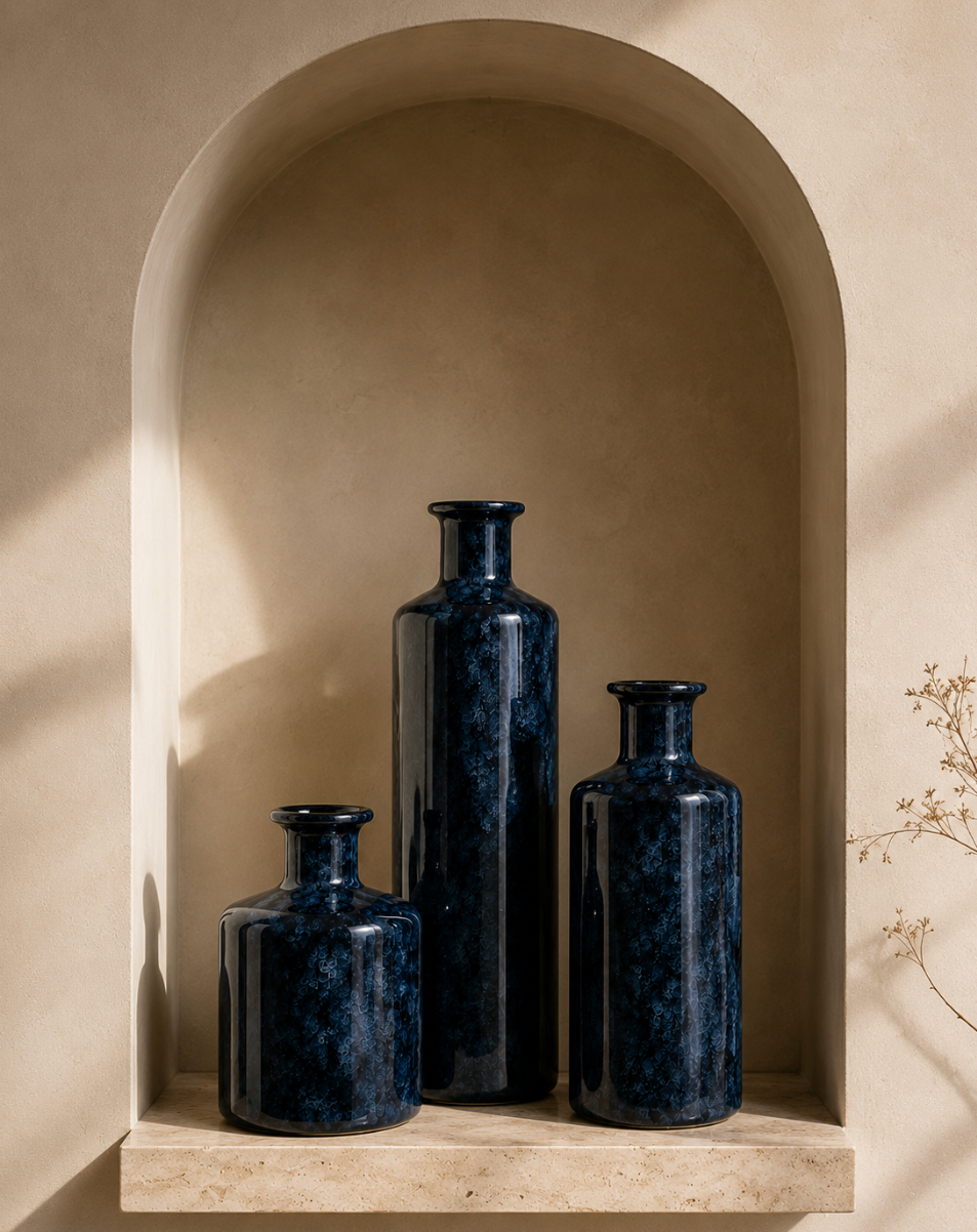 Noiré Glass Vase Set