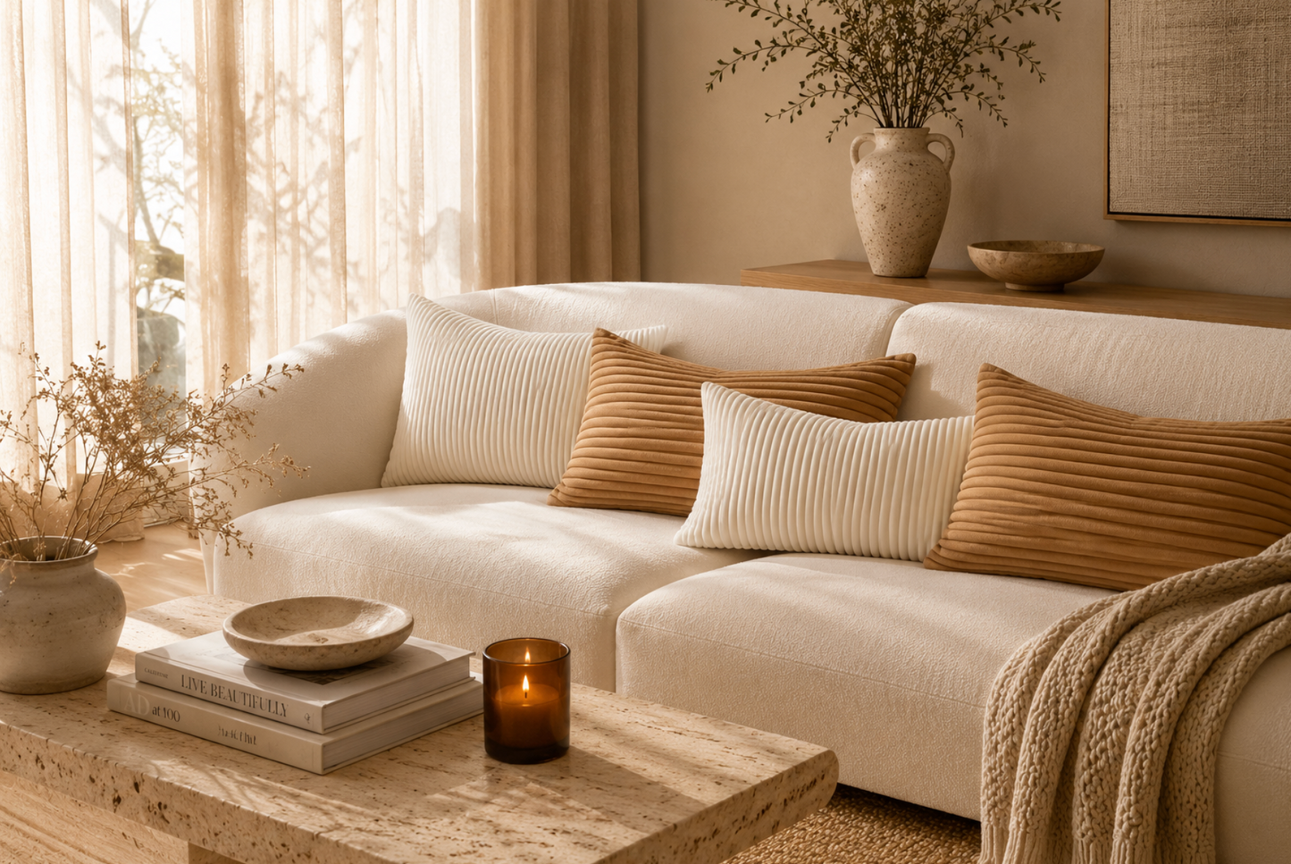 Sorel Ribbed Cushion