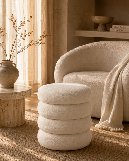 Velune Bouclé Ottoman