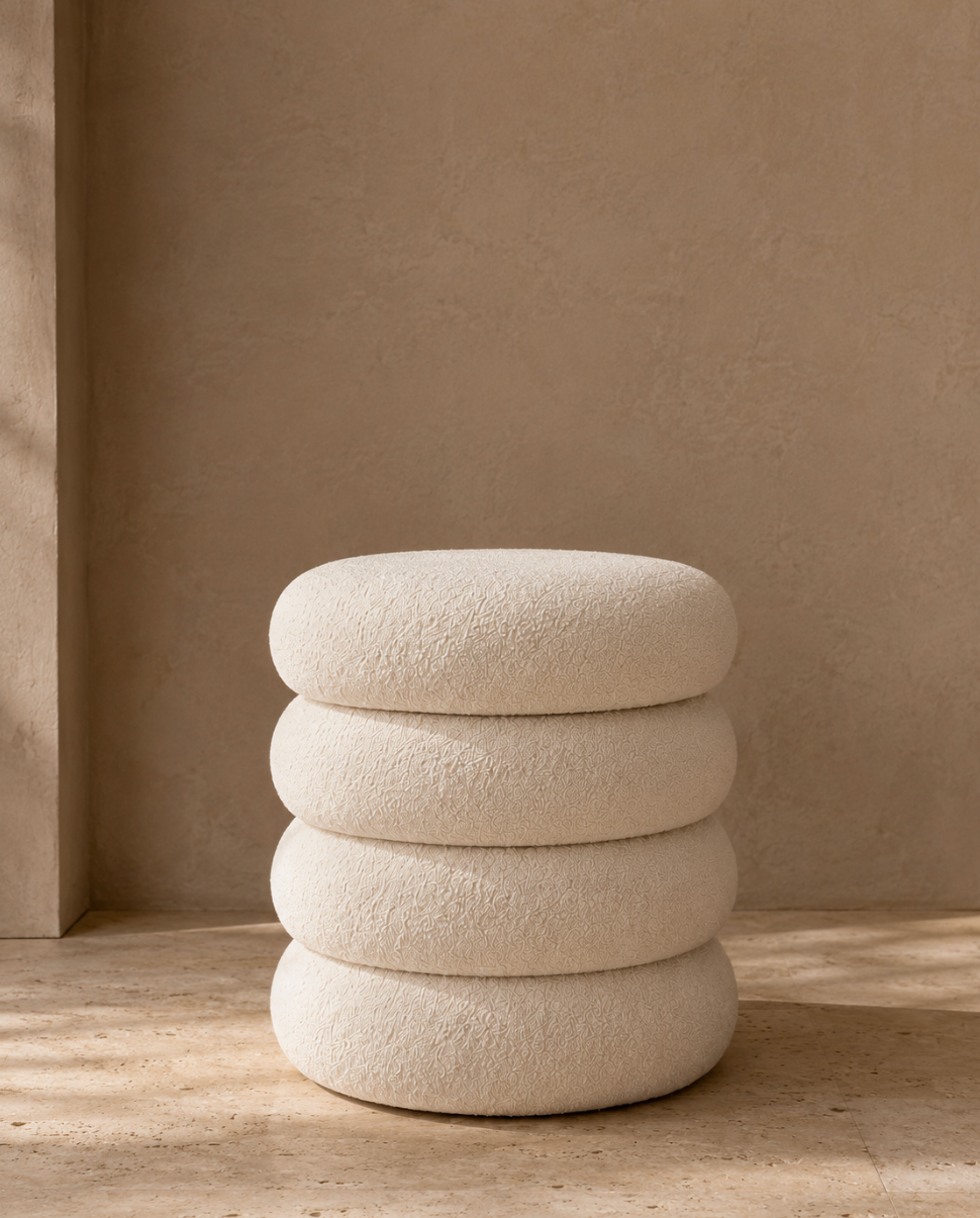 Velune Bouclé Ottoman